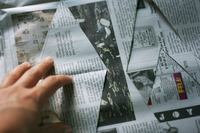 Newspaper garland on sale